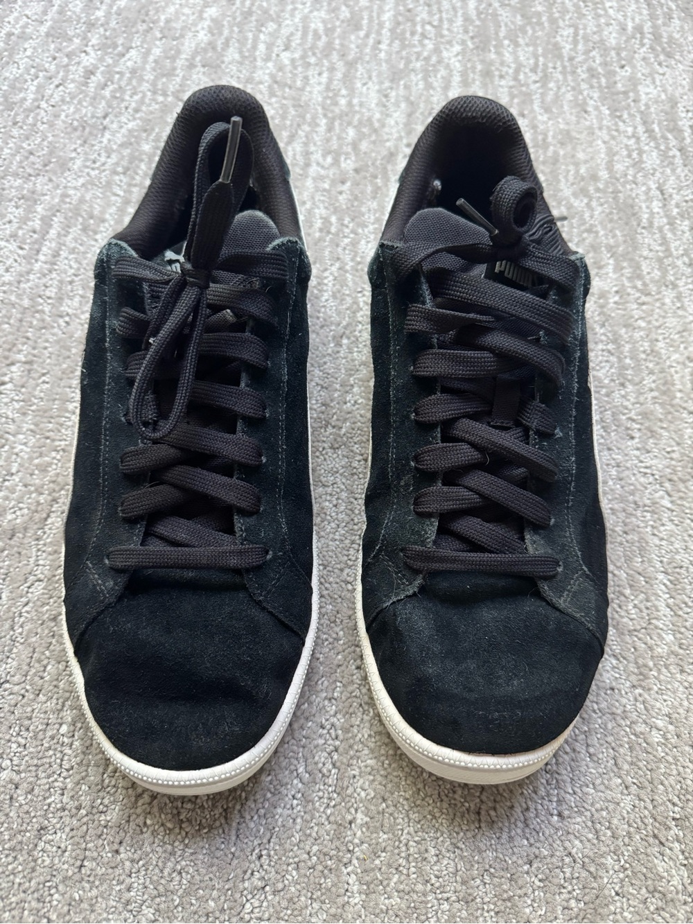 Puma Smash v2 Black Suede Leather Sneakers Men's Size 10 Low Top Shoes - Picture 3 of 8
